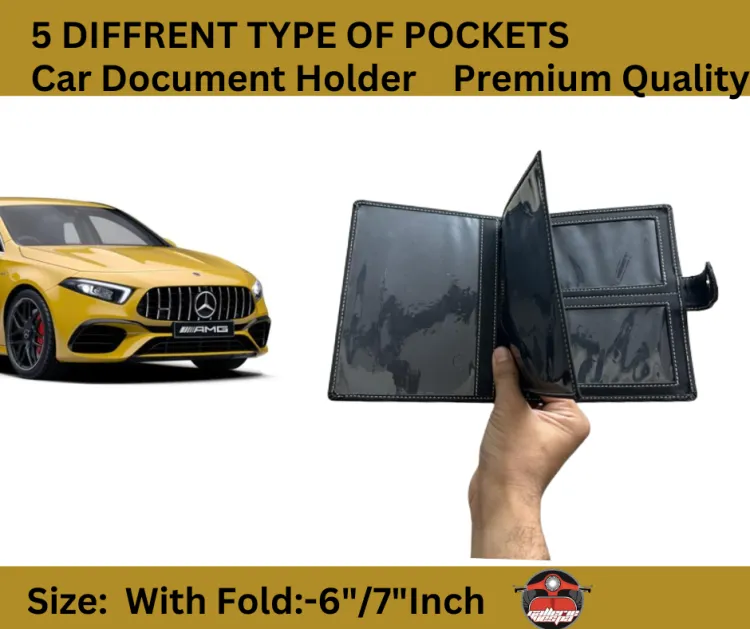 Buy  PVC leather Car Document Holder Bag - Car Paper Bag Organizer   at Best Prices in Bangladesh