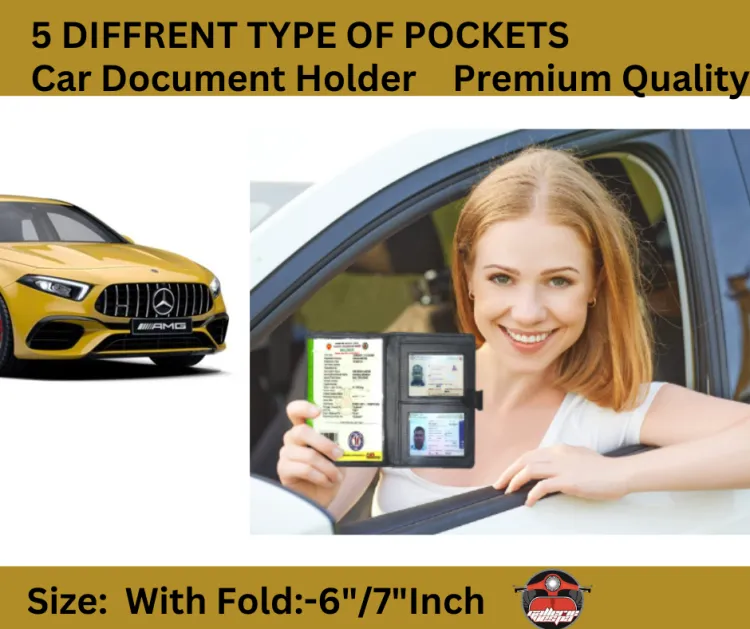 Buy  PVC leather Car Document Holder Bag - Car Paper Bag Organizer   at Best Prices in Bangladesh