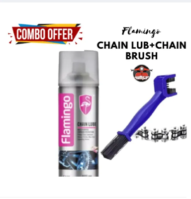 Buy  Flemingo Chain Lub 220 ml and Chain Clean Brush for Motorbike combo pack 2 - Easy to Use And Maintain - Reliable and Durable  at Best Prices in Bangladesh