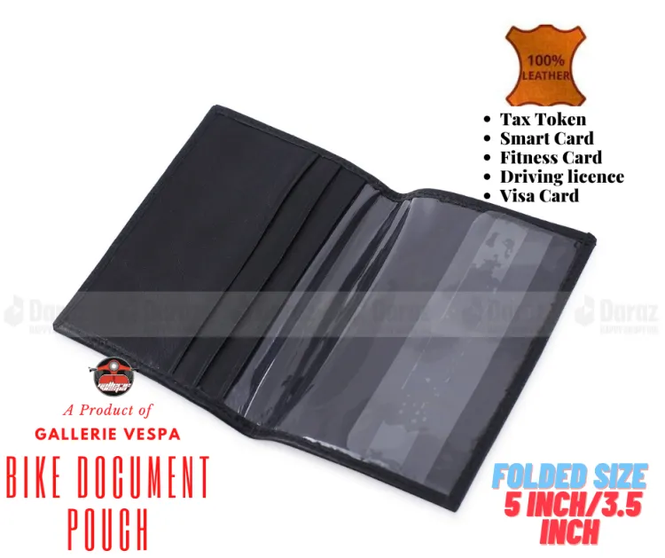 Buy Waterproof Bike Document Holder Premium Pure Leather Bike Document Pouch Bag wallet for All Biker  at Best Prices in Bangladesh