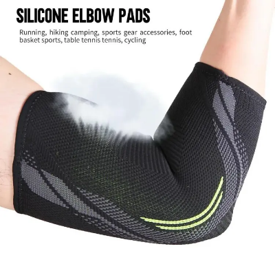 Buy   Elbow Support Guard 1Pcs Elastic Sports Elbow Support Knitted Volleyball Bike Tennis Elbow Pad Basketball Arm Brace Protector Gym Fitness Accessories  at Best Prices in Bangladesh