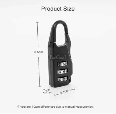 Buy  Luggage Travel Password Protection Draw-Bar Anti-Rusting Box Digit Code Number Dial Code Lock Padlock Lock Password Lock Password at Best Prices in Bangladesh