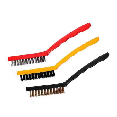 Buy 3 Pcs Big Wire Brush Set Brass Nylon Stainless Steel Bristles Household Cleaning Brush For Stove Burner Tiles Tap - Glass Cleaner at Best Price In Bangladesh