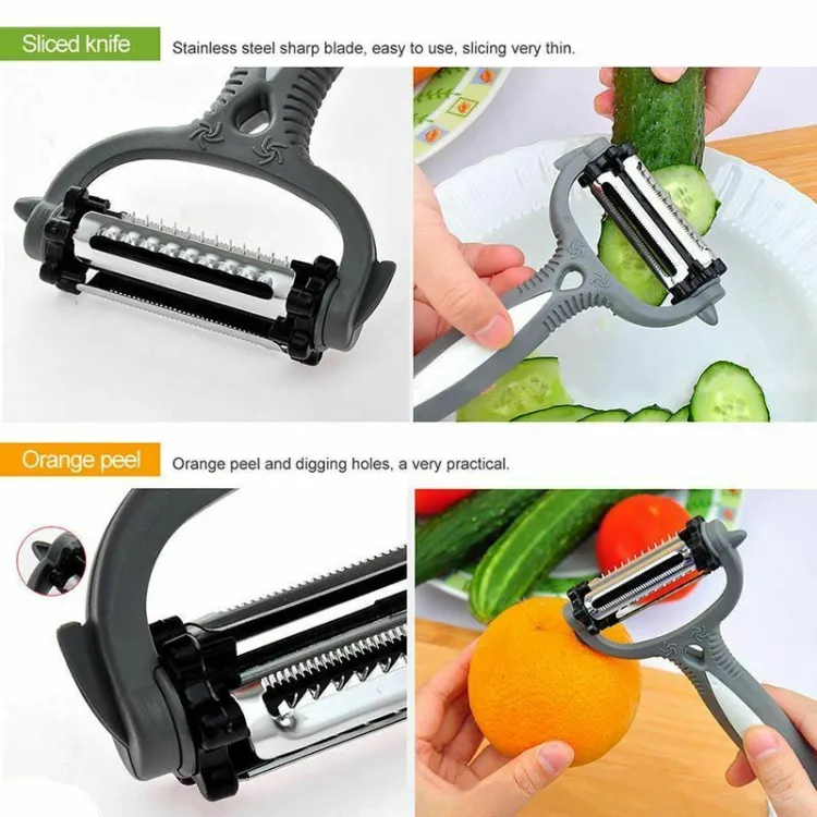 Buy Multifunctional 360 Degree Rotary Kitchen Tool Vegetable Fruit Potato Carrot Peeler Grater Turnip Cutter Slicer Melon Gadget at Best Price In Bangladesh