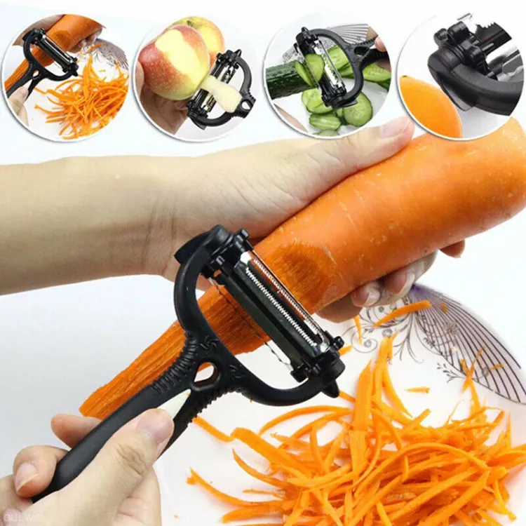 Buy Multifunctional 360 Degree Rotary Kitchen Tool Vegetable Fruit Potato Carrot Peeler Grater Turnip Cutter Slicer Melon Gadget at Best Price In Bangladesh