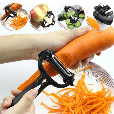 Buy Multifunctional 360 Degree Rotary Kitchen Tool Vegetable Fruit Potato Carrot Peeler Grater Turnip Cutter Slicer Melon Gadget at Best Price In Bangladesh