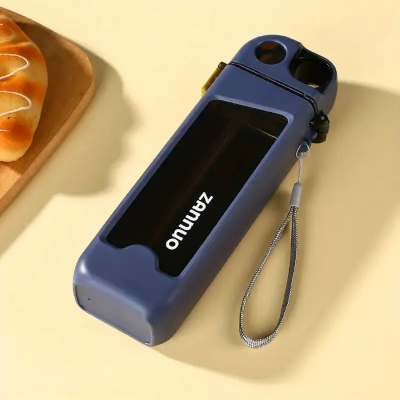 Buy 1pc 350ml/11.83oz Plastic Leakproof Square Water Cup, Summer Straw Sports Water Bottle With Scale, Suitable For Outdoor Activities, Travel at Best Price In Bangladesh