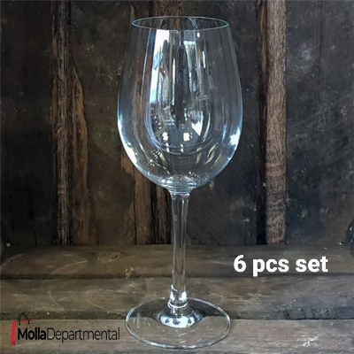 Buy 6 pcs set Coke Glasses round, Long Stem, Thin Rim, Lead-Free Crystal, Hand Blown, 18-Ounces, at Best Price In Bangladesh
