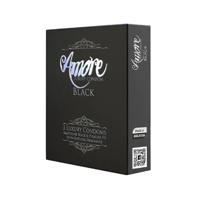 Picture of Amore Luxury Black Condom 3's Pack