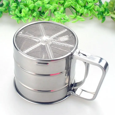 Buy Stainless Steel Mesh Flour Sifter Mechanical Bakeware Icing Sugar Shaker Cup Bakeware High Quality Pastry Tools at Best Price In Bangladesh