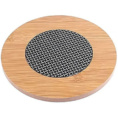 Buy 6 pcs (M size)Bamboo Wooden Round Coaster for Home Pan Pot Holder for Dining Table at Best Price In Bangladesh