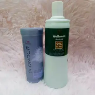 Picture of Welloxon Harbal 9% 30 Vol & Wella Hair Powder Bleach Set
