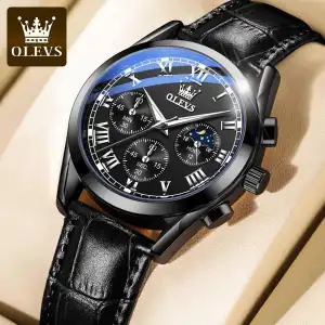 Picture of OLEVS 2872 Watch For Men Waterproof Business Dress Analog Quartz Calendar Wristwatch Luxury Brand Date Sport Leather Luminous Clock