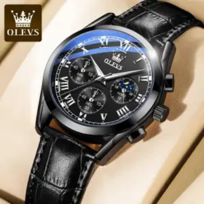 Picture of OLEVS 2872 Watch For Men Waterproof Business Dress Analog Quartz Calendar Wristwatch Luxury Brand Date Sport Leather Luminous Clock