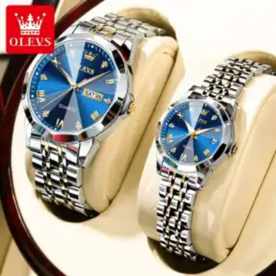 Picture of Luxury 9931 Trendy Korean Style Luminous Calendar with Individual Gift Box Couple Watch