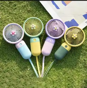 Picture of গ্রীষ্মের কীচেন সিলিং ফ্যান পোর্টেবল usb রিচার্জেবল আল্ট্রা লাইট হ্যান্ডহেল্ড ফুলের মিনি ফ্যান