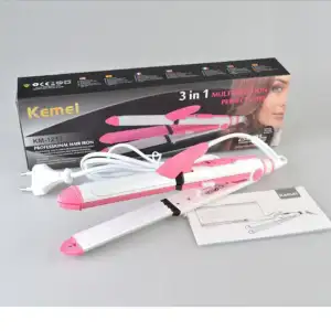 Picture of Kemei Hair straightener 3 in 1 Hair Curler Iron km-1213