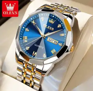 Picture of Olevs 9931 Luxury Fashion Stainless Steel Unique Design Diamond Cutting Glass Wrist-Watche
