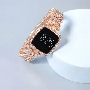 Picture of Stylish Led Touch Fashionable Diamond Card Stone New Women Watch