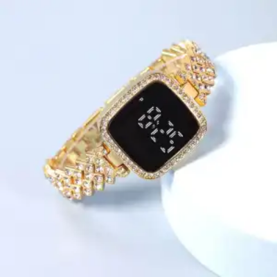 Picture of Stylish Led Touch Fashionable Diamond Card Stone New Women Watch