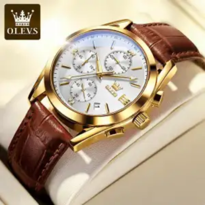Picture of OLEVS 2872 Watch For Men Waterproof Business Dress Analog Quartz Calendar Wristwatch Luxury Brand Date Sport Leather Luminous Clock (308500856)