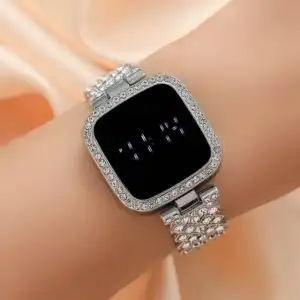 Picture of Stylish Led Touch Fashionable Diamond Card Stone New Women Watch