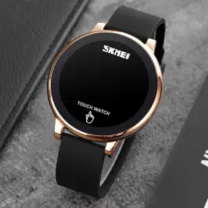 Picture of New Top Brand Digtal Watch Sports LED Light Touch Display Electronic Watch Silicon Strap Date Waterproof Student Watch