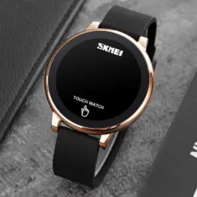 Picture of New Top Brand Digtal Watch Sports LED Light Touch Display Electronic Watch Silicon Strap Date Waterproof Student Watch