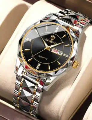 Picture of 2023 New Collection POSHI Sale New Top Waterproof Watch Men Business Japan Quartz Dual Calendar Premium Quality Stainless Steel Luxury Golden Watches For Men