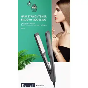 Picture of Kemei Flat Iron Professional Performance Hair Styler Ceramic Hair Straightener Temperature Control Km-2518