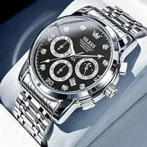 Picture of OLE-VS Quartz Watch for Men Chronograph Luminous Waterpoof Stainless Steel Classic Business Male Wristwatch
