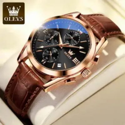 Picture of OLEVS 2872 Watch For Men Waterproof Business Dress Analog Quartz Calendar Wristwatch Luxury Brand Date Sport Leather Luminous Clock
