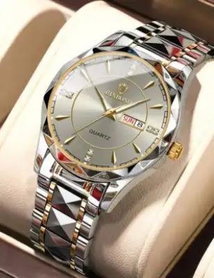 Picture of 2023 New Collection POSHI Sale New Top Waterproof Watch Men Business Japan Quartz Dual Calendar Premium Quality Stainless Steel Luxury Golden Watches For Men