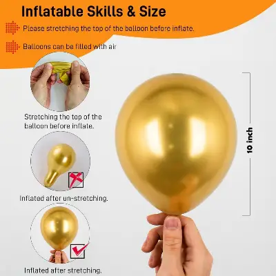 Picture of Birthday Decoration Combo Pack- Black Paper Birthday Banners, Golden Foil Curtains, Golden & Black Metallic Balloons, Golden Confetti Balloons and Balloon Garland Arch With Glue Dot Tape Decorations Full Package- (Pack of 70 Pcs)