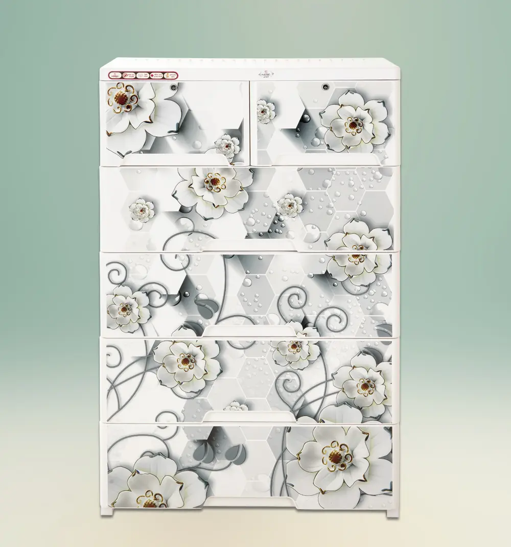 Buy RFL Wardrobe Double 5D KD Elite HD - White Pearl at Best Price In Bangladesh