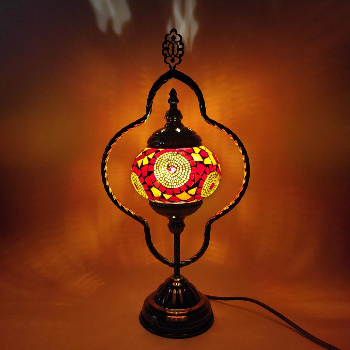 Picture of Multi-Color Glass Design Mosaic Turkish Table Lamp