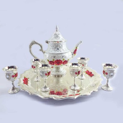 Picture of Arabian Style Surai Set Metal Body Mina Work Design