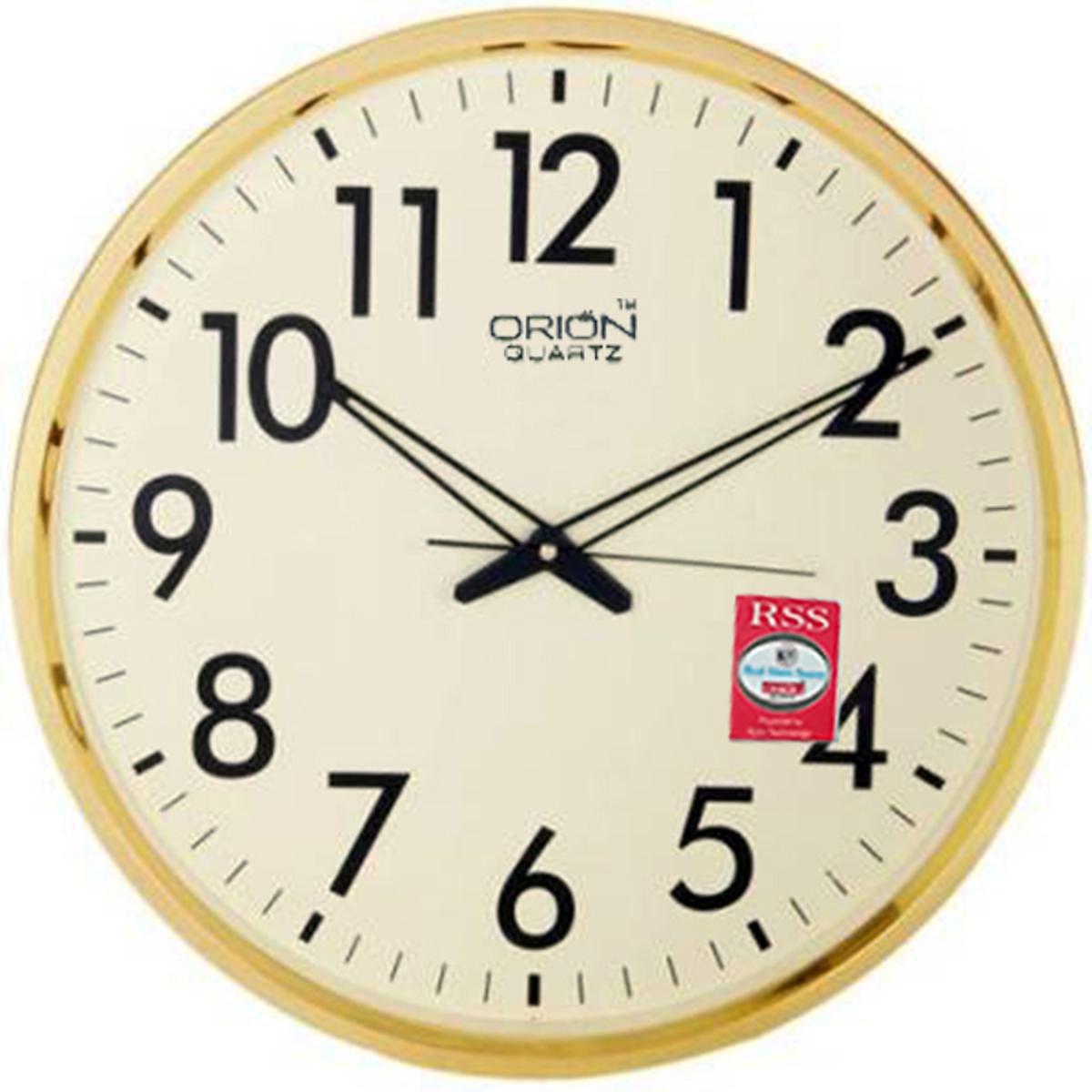 Picture of Orion Wall Clock 307 White And Golden