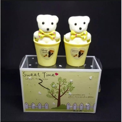 Picture of Shwapnochura Love Panda Gift Showpiece yellow
