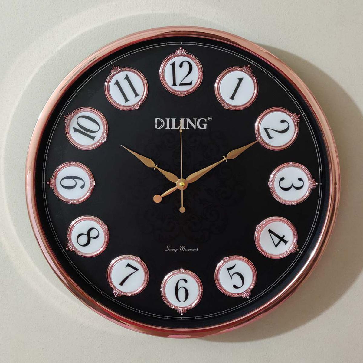 Picture of Diling Brand Black Dial with Pink Color Border Big Wall Clock