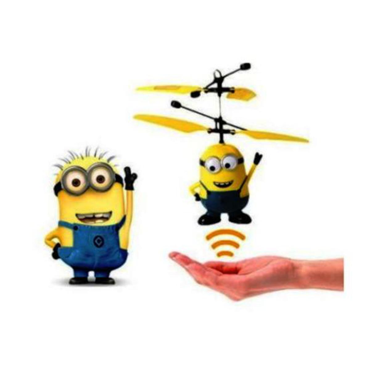Picture of Flying Minion Helicopter Toy For Kids - Yellow And Blue