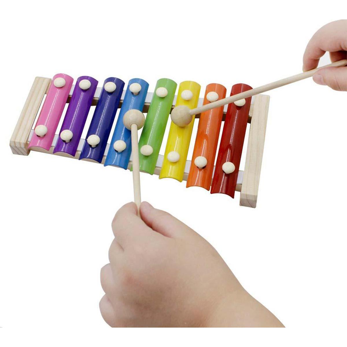 Picture of Wooden Xylophone Hand Knock Piano Musical Toy for Kids