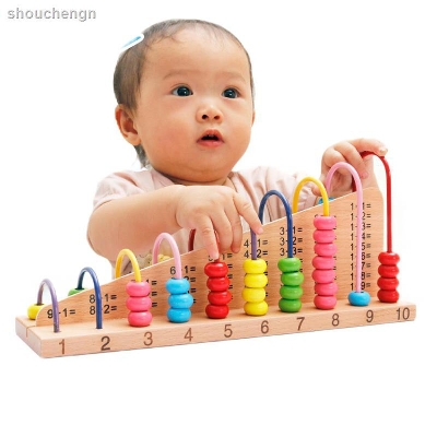 Picture of Wooden Double-Sided Calculation Shelf Abacus with Counting Addition Subtraction Maths Toy for Kids - Multi-Colour