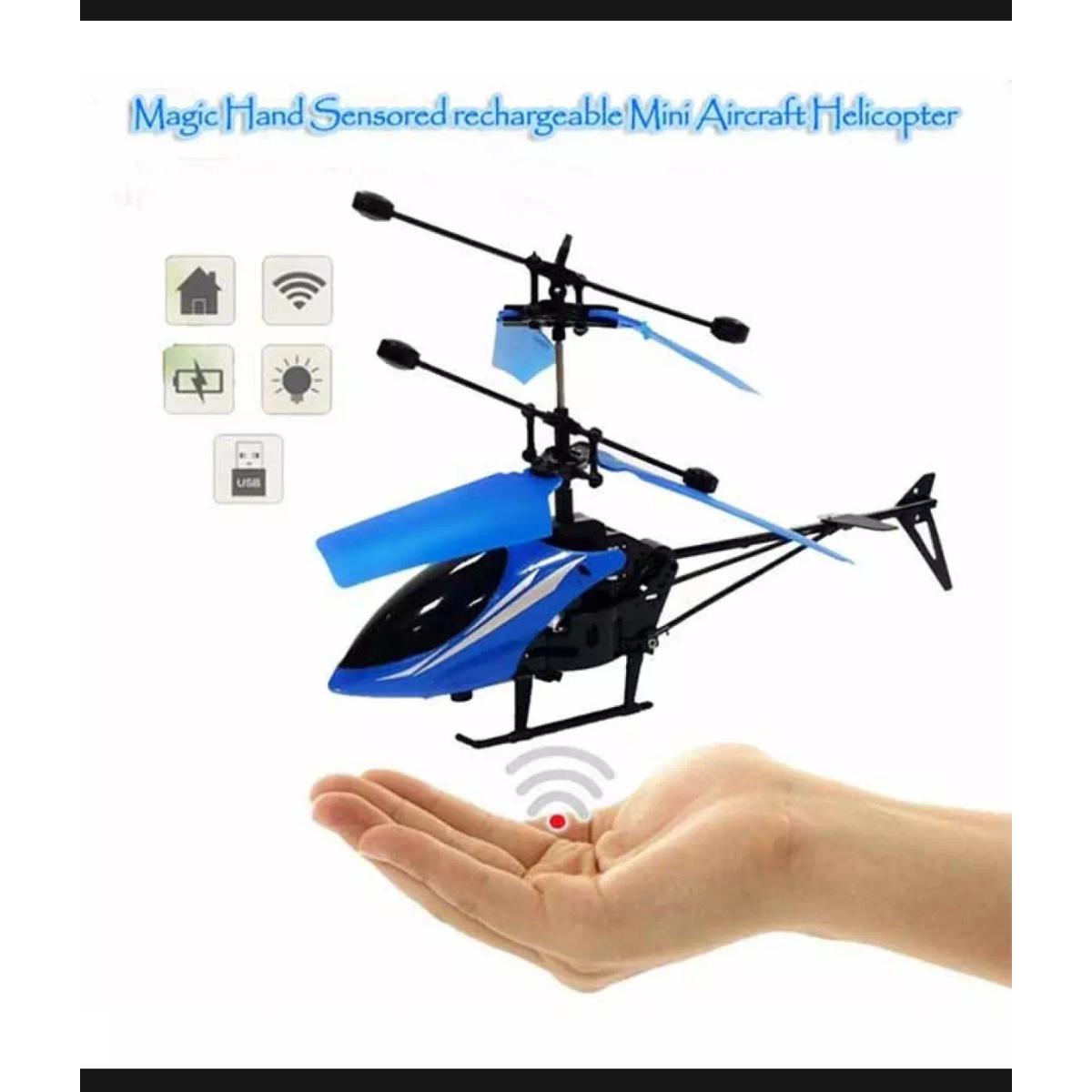 Picture of Magic Hand Sensored rechargeable Mini Aircraft Helicopter RED BLUE LED Kids Toy Gift