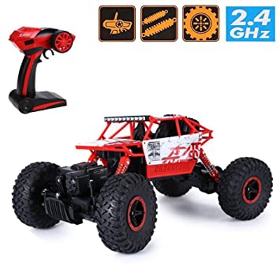 Picture of Kids Choice Rock Crawler 4WD 2.4 Ghz 4x4 Rally Car RC Monster Truck, Red