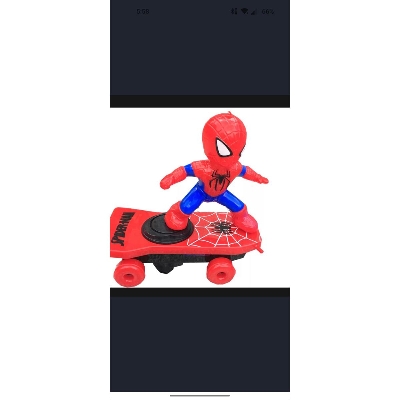 Picture of Spider sense Spiderman Scooter Electric Car Rotating Rock Music Light Car Toys Small Gifts
