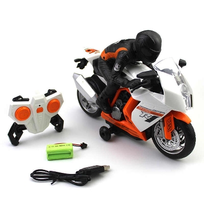 Picture of RC Motorcycle Toys Remote Controlled mini RC Motorcycle Super Cool Toy Stunt Car For Children Gift With light music rotation