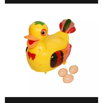 Picture of Funny Cock Gift Lays Eggs - Yellow