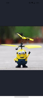 Picture of Flying Minion And Sensor Helicopter  For Kids Yellow And Blue