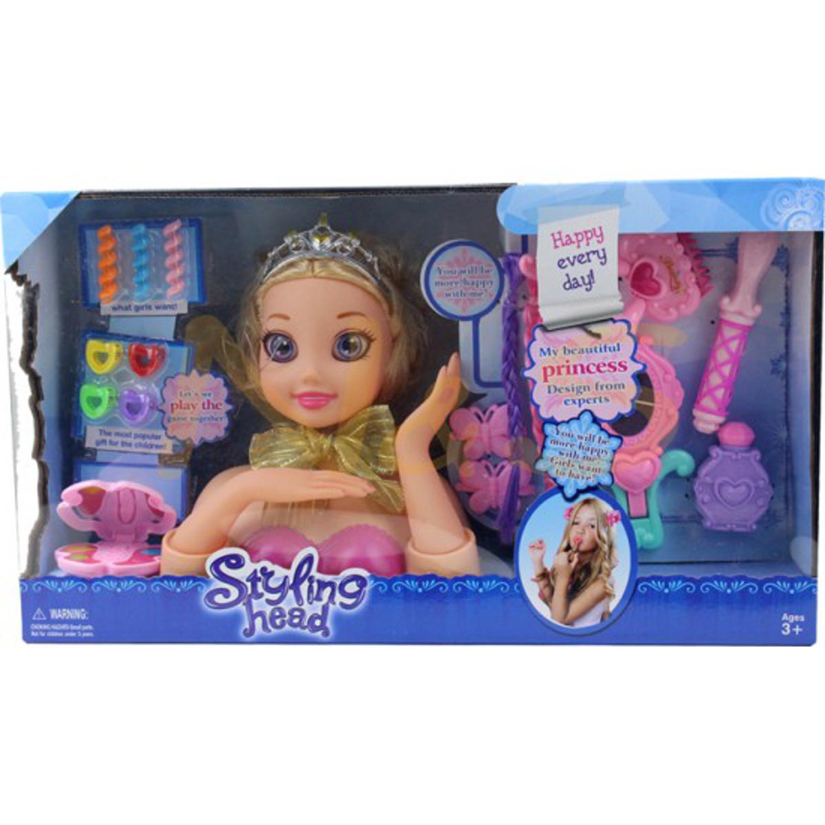 Picture of Fashion Princess Styling Head Doll with Hair DO and Compact Beauty Set Playset for Girls